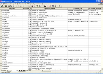 Spanish->Swedish Database 1.0 screenshot